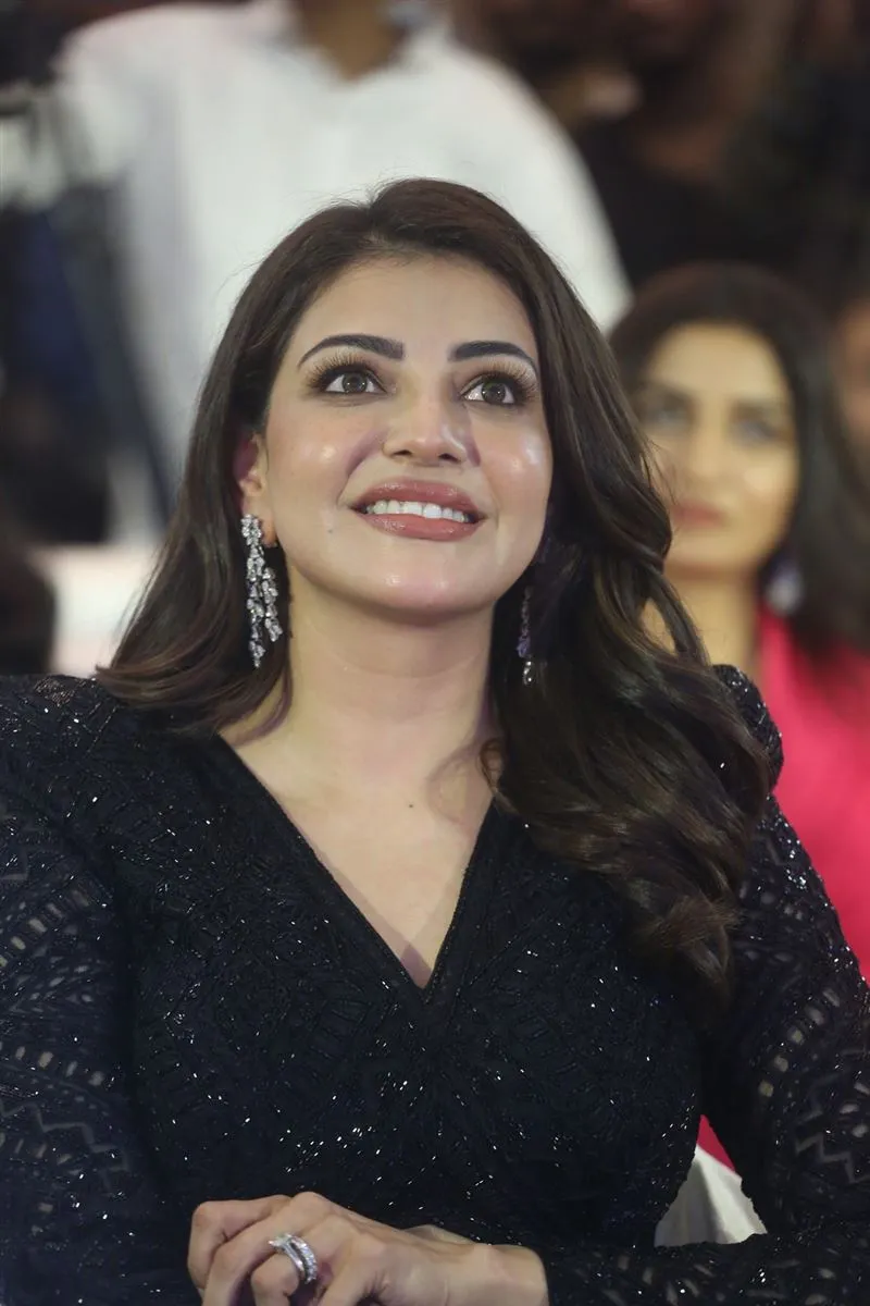 Telugu Actress Kajal Aggarwal at Satyabhama Movie Trailer Launch